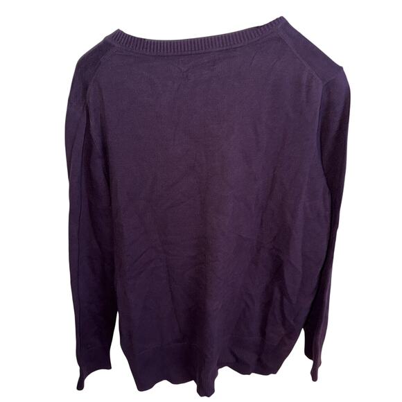 Van Heusen Men's Purple V-Neck Sweater Size 2XL - Picture 3 of 5